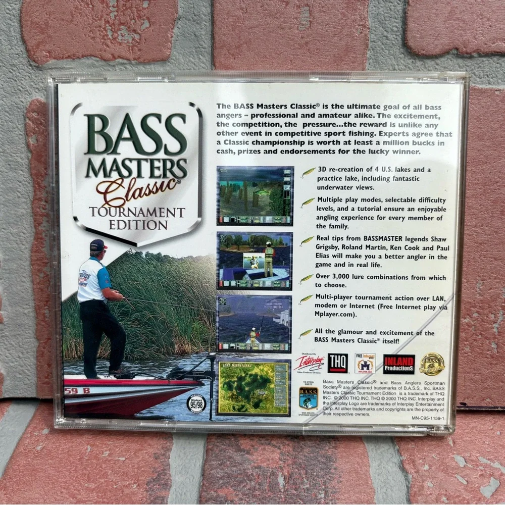 Bass Masters Classic Tournament Edition PC Game Fishing THQ 2000